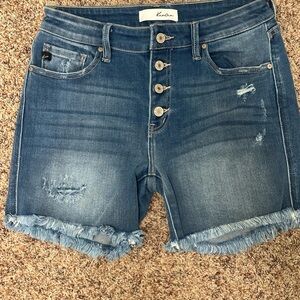 KanCan Distressed Blue Jean Shorts